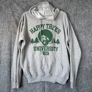 Bob Ross Happy Trees University 1983 Hoodie Sweatshirt Mens Medium‎ Retro Lounge